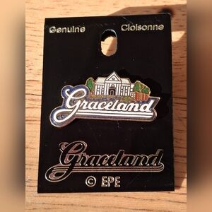 NWT Vintage RARE Graceland Elvis Presley Cloisonne Collectible Retired Pin Flare